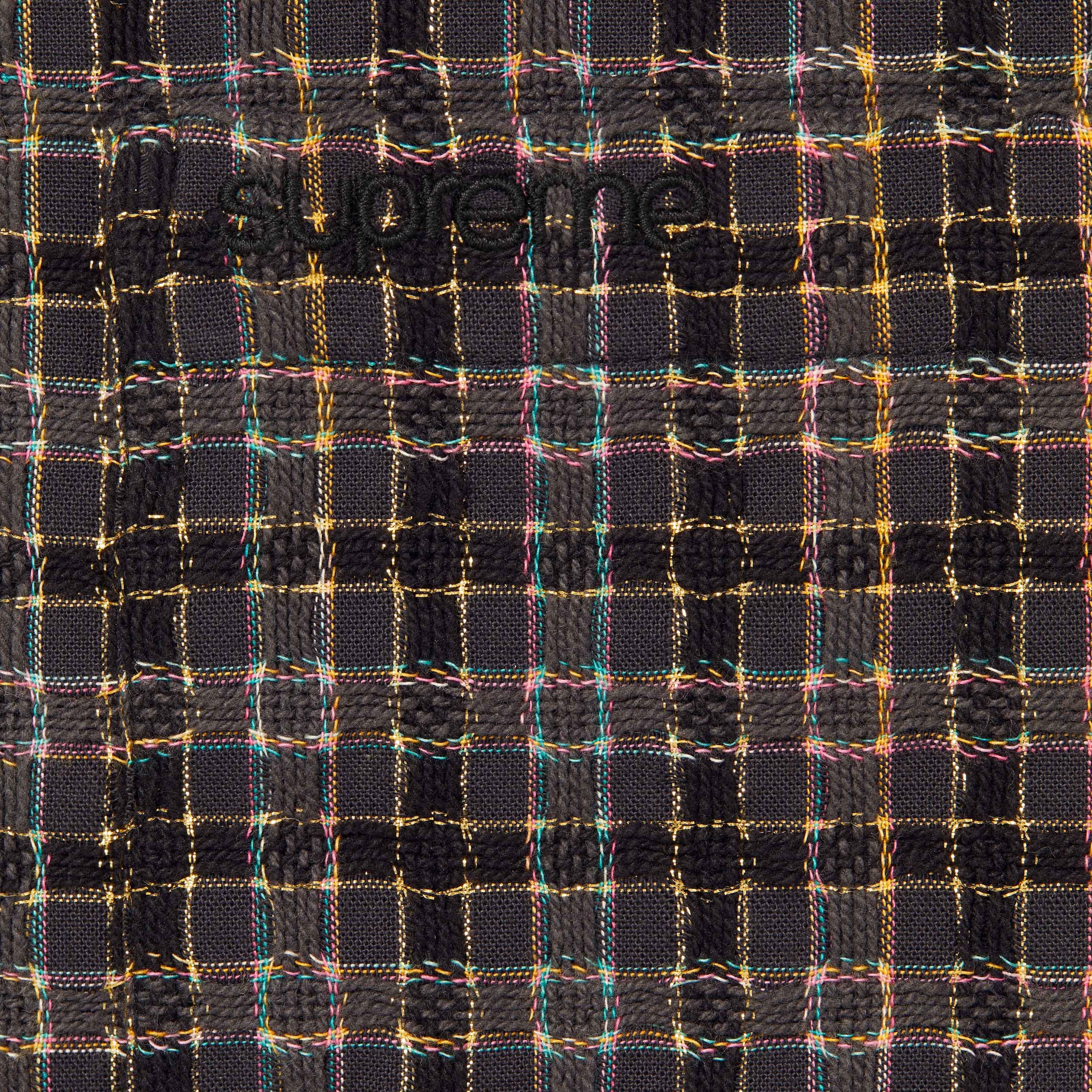 Metallic Plaid Zip Up Shirt view 6